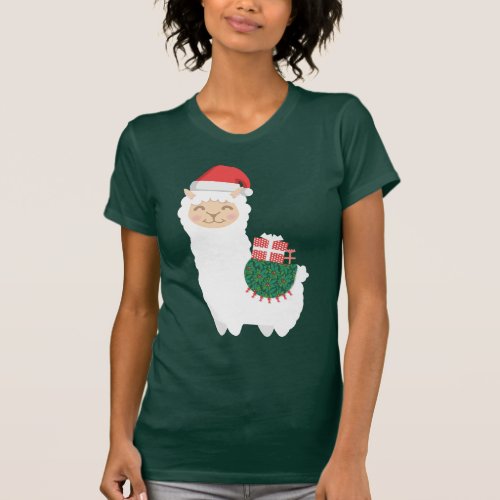 Christmas Llama T_Shirt