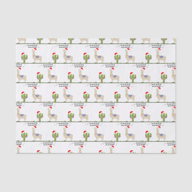 Christmas Llama Tissue Paper (Front)