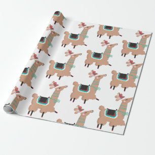 Christmas Llama wrapping paper