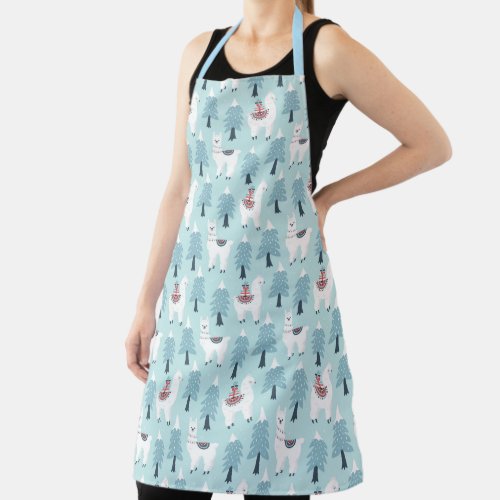 Christmas Llamas Apron