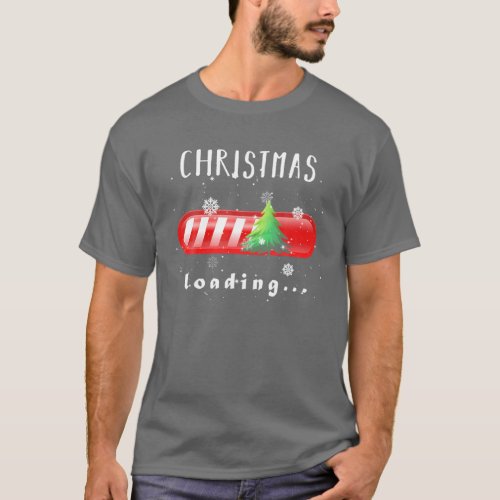 Christmas Loading Holiday Candy Cane Nerd Geek Fun T_Shirt