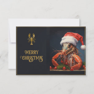Christmas Lobster Thank You Card