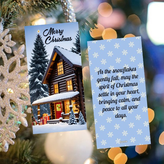 Christmas Lodge Bookmark Holiday Card (Creator Uploaded)