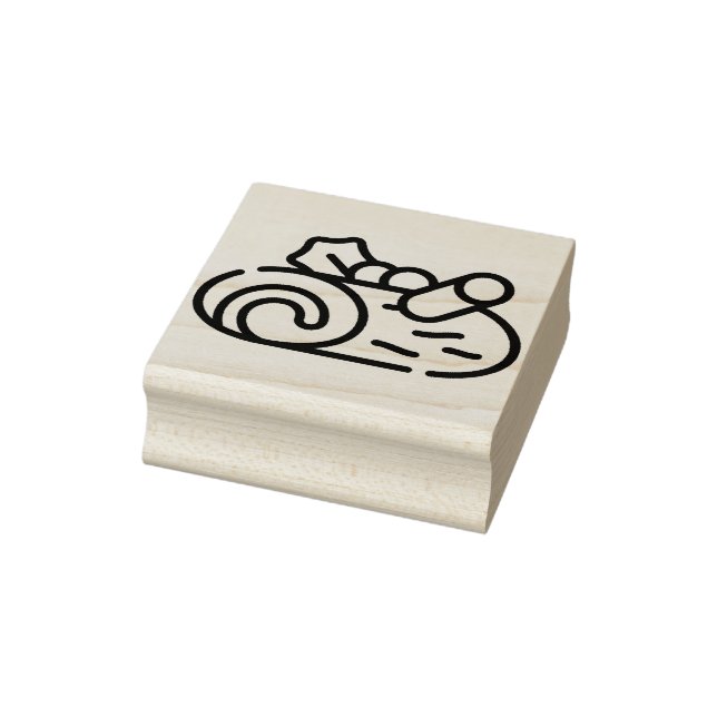 christmas log rubber stamp (Stamp)