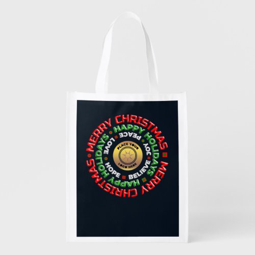 Christmas Logo Business  Promotional Personalize Grocery Bag