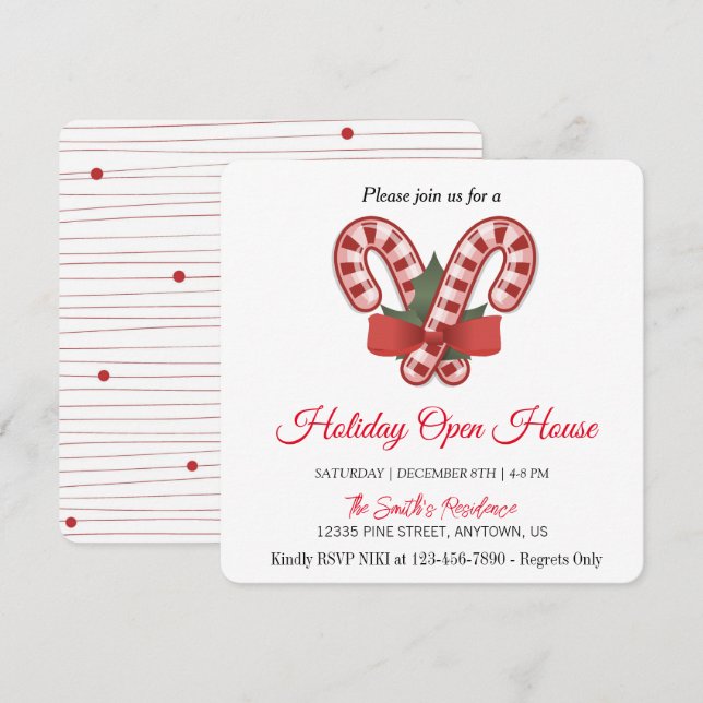 CHRISTMAS LOLLIPOP, Christmas magic Holiday Card (Front/Back)