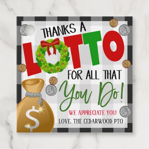 Christmas Lottery Gift Tags