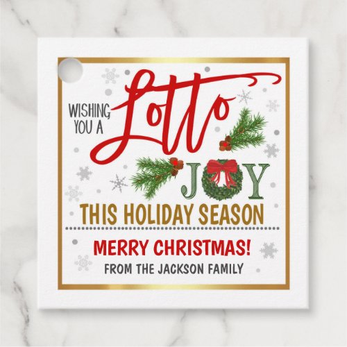 Christmas Lottery Ticket Gift Tag