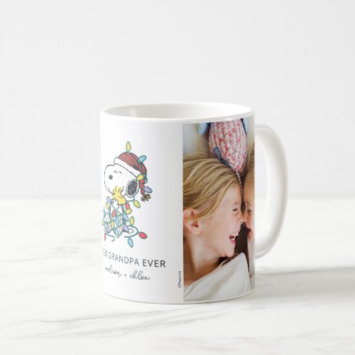 Christmas Love and Lights _ Best Grandpa Photo Coffee Mug