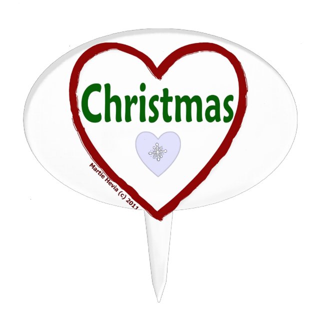Christmas Love Cake Pick (Front)