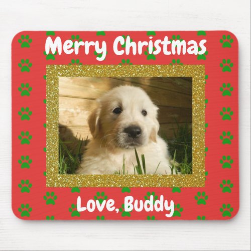 Christmas Love Cat Dog Dad Mom Pet Photo Mouse Pad