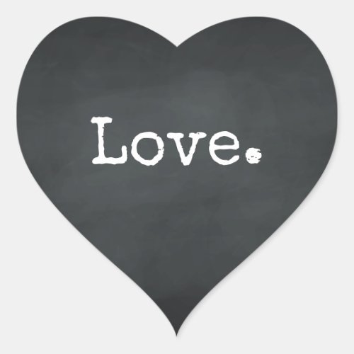 Christmas Love Chalkboard Heart Sticker