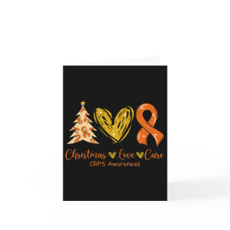 Christmas Love Cure Orange Ribbon Crps Awareness X Card