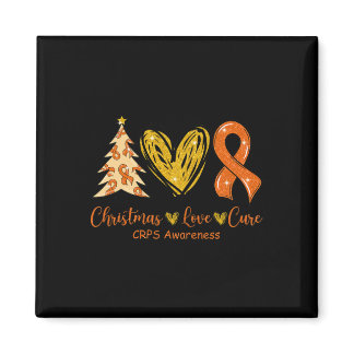 Christmas Love Cure Orange Ribbon Crps Awareness X Magnet