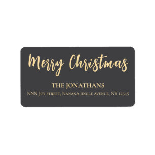 Christmas Love Custom Elegant Return Address Label