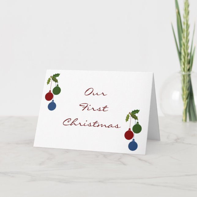 CHRISTMAS LOVE JUST FOR YOU HOLIDAY CARD (Front)