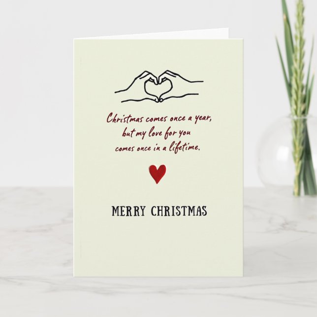 Christmas Love Once in a Lifetime Card (Front)