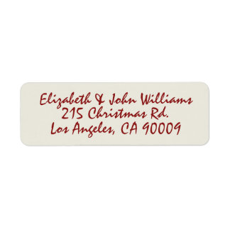 Christmas Love Return Address Label