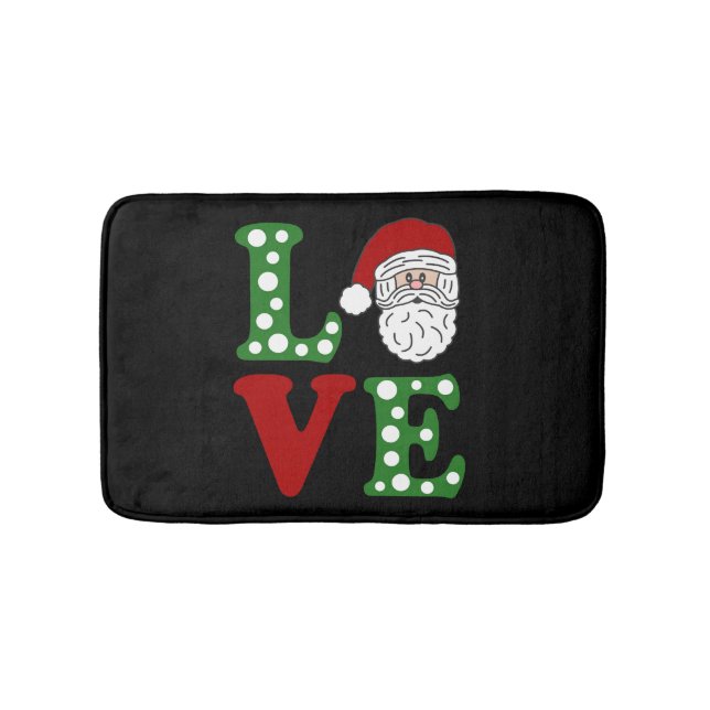 Christmas Love, Santa Love, Love Christmas, Love Bath Mat (Front)