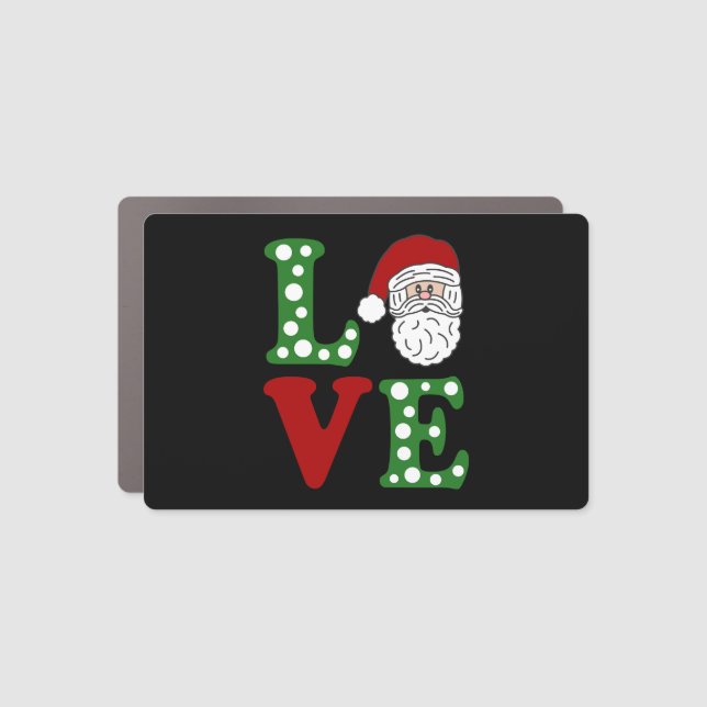 Christmas Love, Santa Love, Love Christmas, Love Car Magnet (Front)