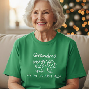 Christmas Love You Grandma Fun Graphic Gift T-Shirt