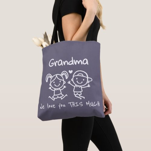 Christmas Love You Grandma Fun Graphic Gift Tote Bag