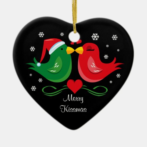 Christmas Lovebirds Personalized Ornament