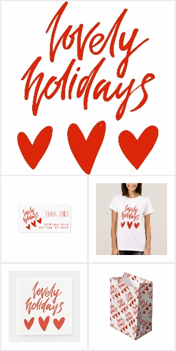Christmas: Lovely Holidays - Red Hearts