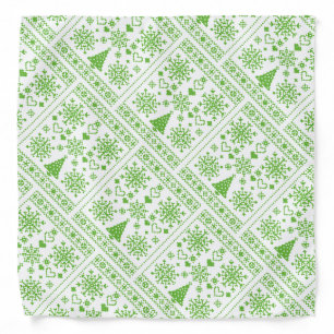 Christmas Lover Cross Pattern Sampler Design Bandana