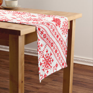 Christmas Lover Cross Pattern Sampler Design Short Table Runner