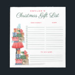Christmas Lovin' Girl Christmas Present Gift List Notepad<br><div class="desc">Every Christmas lovin' girl needs her very own Christmas gift list notepad. Keep on track and stay organized this holiday season with our custom Christmas gift list note pad. Make note of your recipients and their gift ideas so you don't miss anyone on your Christmas gift list. The design features...</div>