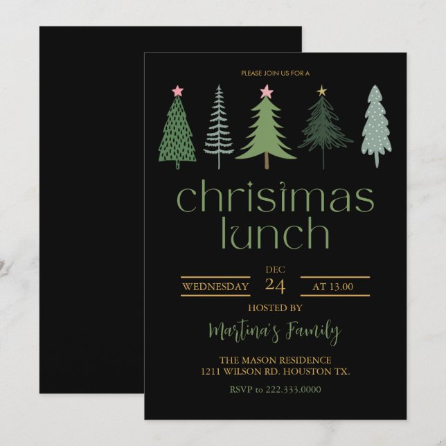 Christmas Lunch Invitations Christmas Brunch (Front/Back)