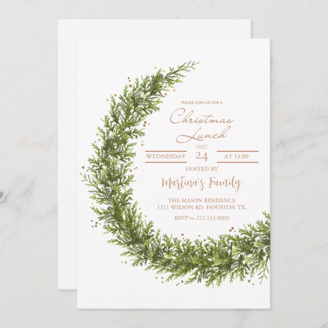 Christmas Lunch Invitations Christmas Brunch (Front/Back)