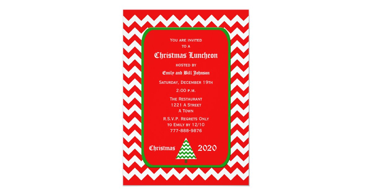 Downloadable Free Christmas Chevron Invitations 7