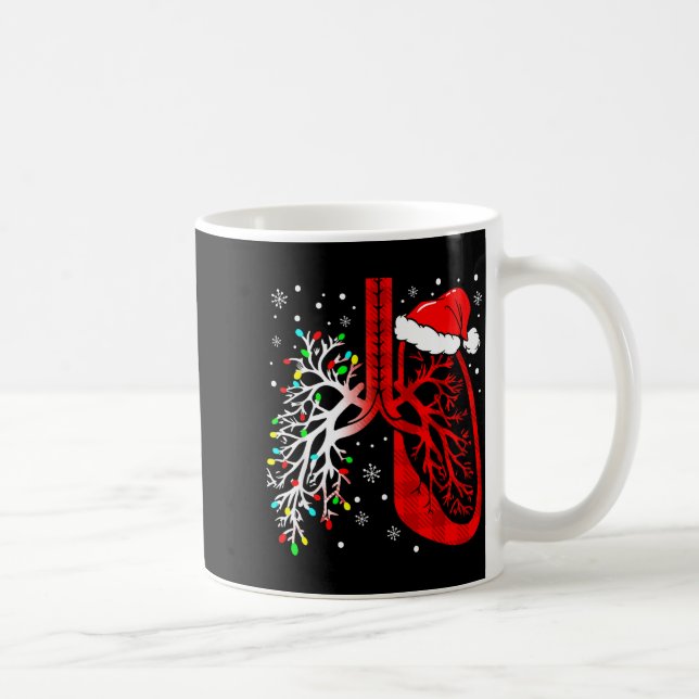 Christmas Lung Lights Resratory Therast Holiday  Coffee Mug (Right)