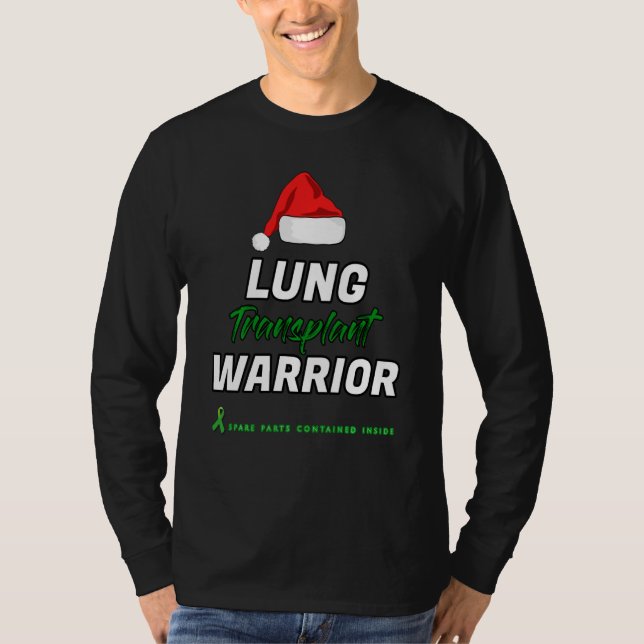 Christmas Lung Transplant Warrior Patient Survivor T-Shirt (Front)