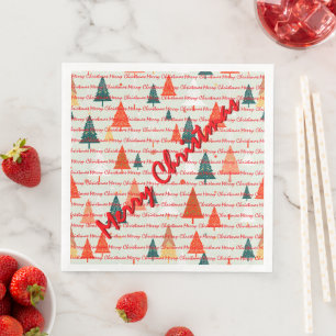 Christmas Luxury Christmas Trees Festive Paper Dinner Napkins