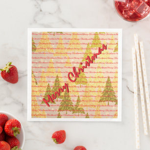 Christmas Luxury Christmas Trees Festive Paper Dinner Napkins