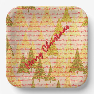 Christmas Luxury Christmas Trees Festive Paper Plates