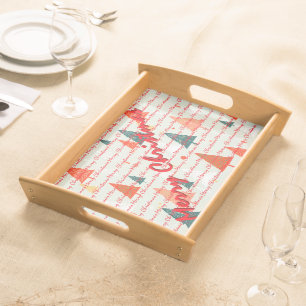 Christmas Luxury Christmas Trees Festive Serving Tray