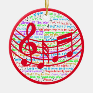 Christmas Lyric Ceramic Ornament