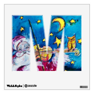 CHRISTMAS M LETTER / INSPIRED SANTA WALL DECAL