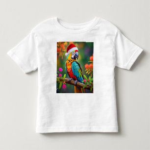 Christmas Macaw Wearing A Santa Hat-56485  Classic Toddler T-shirt