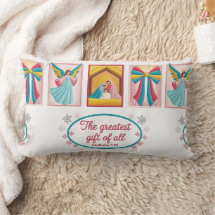 Christmas Machine Embroidery Design – Angel,  Lumbar Pillow