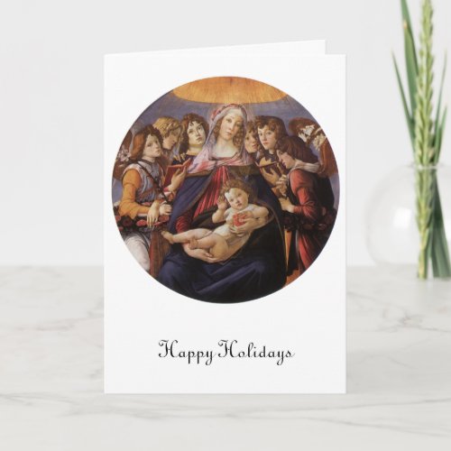 Christmas Madonna and Child w Angels by Botticelli Holiday Card