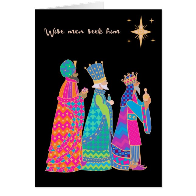 Christmas Magi and Wise Men Seek Him Cards (Front)