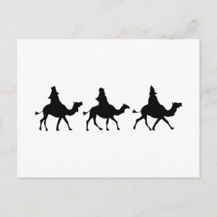Christmas Magi Silhouette Holiday Postcard
