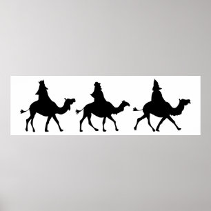 Christmas Magi Silhouette Poster