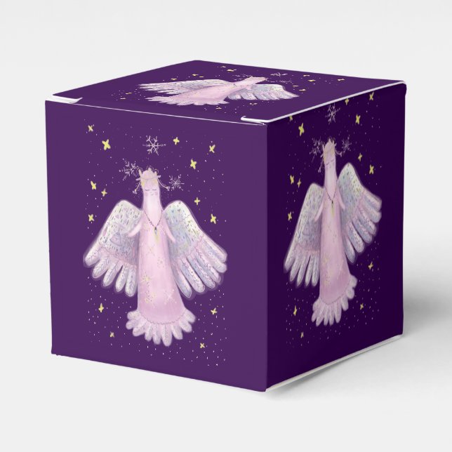 christmas magic angel favor boxes (Front Side)
