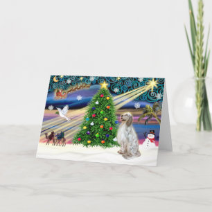 Christmas Magic English Setter Holiday Card